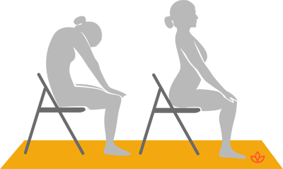 Illustration of seated cat-cow stretch