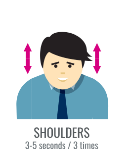 Illustration of shoulder shrugs exercise